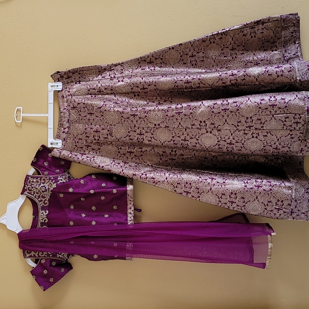 Girls Crop-top Skirt Lehenga Choli